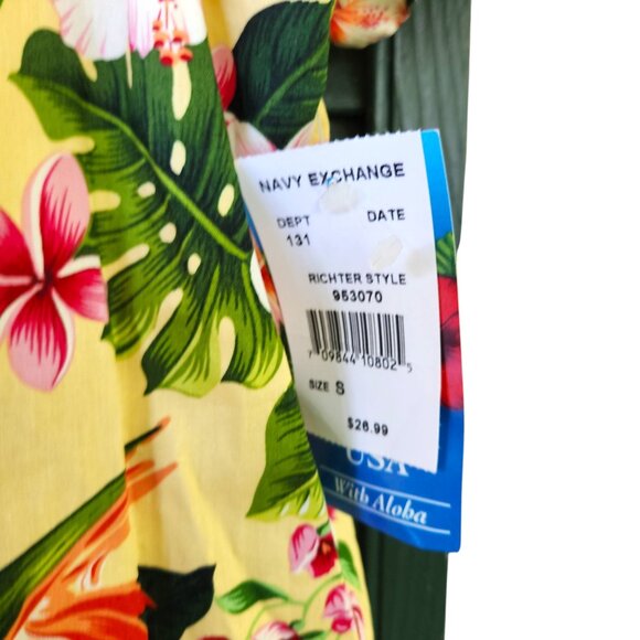 Authentic Hawaiian Hibiscus Dress Miu Miu Made in Hawaii Size Small NEW w/Tag - Picture 5 of 12